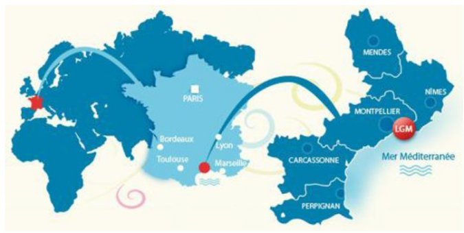 Languedoc Roussillon Region map