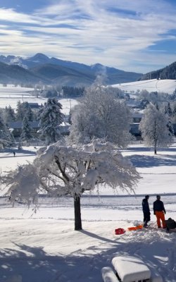 View of the landscape from the hotel